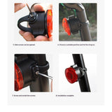 Visible Safety Flashlight Bike Tail Light with  Waterproof, Alarm Mode, Easy Install Bicycle Back Light Rechargeable Rear Bike Lights for Cyclists（Sitting style） In Australia - Darrahopens