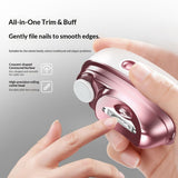 Automatic Electric Nail Clipper & Polisher with Storage|LED Light|UV Lamp|Fingernail & Toenail Polishing Tool/Ideal Gift for Seniors with Limited Mobility & New Parents Trimming Baby Nails（white） In Australia - Darrahopens