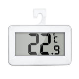 2pcs  Fridge Thermometer Hygrometer Digital Freeze Refrigerator Thermometer Waterproof Large LCD Display white