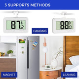 2pcs  Fridge Thermometer Hygrometer Digital Freeze Refrigerator Thermometer Waterproof Large LCD Display white In Australia - Darrahopens