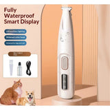 Silent, Cordless, Handheld and Washable Pet Hair Clipper. Equipped with LED Lights Paw Trimmers for Pet's Feet, Rechargeable, Suitable for Paws, Eyes, Ears, Face and Buttocks Areas In Australia - Darrahopens