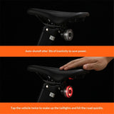 Bike Tail Light, Rechargeable Bicycle Taillight, Auto On Off Sensor Waterproof Bike Rear Lights for Night Riding and Bicycle Safety, 4 Light Modes Cycling Safety Light（Sitting style）