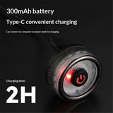 Bike Tail Light, Rechargeable Bicycle Taillight, Auto On Off Sensor Waterproof Bike Rear Lights for Night Riding and Bicycle Safety, 4 Light Modes Cycling Safety Light（Sitting style）