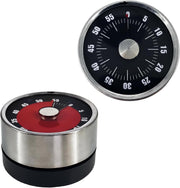 2pcs Magnetic Mechanical Kitchen Visual Timer, Countdown 60 Minute Wind Up Reminder Tool for Baking Cooking Steaming Tanning Learning（black） In Australia - Darrahopens