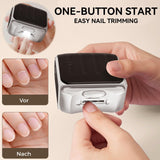 Electric Nail Clipper, 2 in 1 Auto Fingernail Cutter and Polishing Grinder, Rechargeable Automatic Fingernail Trimmer Quiet (Black) In Australia - Darrahopens