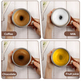 Self Stirring Mug - Rechargeable Automatic Magnetic Electric Coffee Mug, Rotating Cute Mixing Cup Tasse, To Stir Office/Kitchen/Travel/Home Coffee/Tea/Hot Chocolate/Milk-380ml(Brown) In Australia - Darrahopens