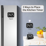 Magnetic Kitchen Timer for Cooking with Count Up Countdown, Digital Timer Battery Powered with Large Display, Teacher, Kids