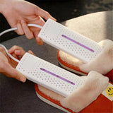 Shoe Dryer, 360° Heating Quick Drying Portable Boot Dryer, No Noise Foot Dryer for Rainy Seasons Winter Travel, Dormitory Eliminate Bad Odor Electric Warmer for Gloves, Socks, Ski Boots(White) In Australia - Darrahopens