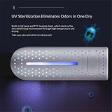 Shoe Dryer, 360° Heating Quick Drying Portable Boot Dryer, No Noise Foot Dryer for Rainy Seasons Winter Travel, Dormitory Eliminate Bad Odor Electric Warmer for Gloves, Socks, Ski Boots(White) In Australia - Darrahopens