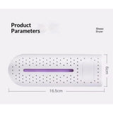 Shoe Dryer, 360° Heating Quick Drying Portable Boot Dryer, No Noise Foot Dryer for Rainy Seasons Winter Travel, Dormitory Eliminate Bad Odor Electric Warmer for Gloves, Socks, Ski Boots(White)