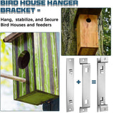 3 Sets Bird House Hanger Bracket, Rust Proof Galvanized Steel Bird House Kit, Stable Mounting Bracket with Screws for Securing and Stabilizing Bird Houses Nesting Boxes Feeders