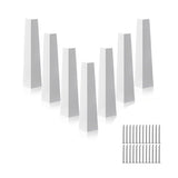 8 Pcs Aluminum Siding Corners 8 Inch Outside White Corner Caps Smooth Siding Trim, Metal Nails Included for Mobile Home House Exterior In Australia - Darrahopens