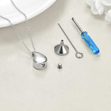 Memorial Necklace for Cremation Remains, Teardrop Jewelry, Stainless Steel Urn, Memorial Pendant for Keepsakes, Gift In Australia - Darrahopens
