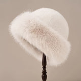Women's Mongolian Fur Hat with Fur Trim, Windproof and Ear Protection for Cold Weather and Snow In Australia - Darrahopens