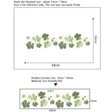 Green leaf wall stickers for bedroom, corner decoration, art mural, baseboard, wallpaper, home decor 16 cm * 60 cm In Australia - Darrahopens