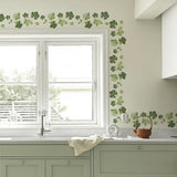 Green leaf wall stickers for bedroom, corner decoration, art mural, baseboard, wallpaper, home decor 16 cm * 60 cm In Australia - Darrahopens