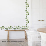 Green leaf wall stickers for bedroom, corner decoration, art mural, baseboard, wallpaper, home decor 16 cm * 60 cm