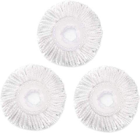 3 Pack Spin Mop Replacement Head for Hurrica, Mopnad, Cassabel and Other 360 Spin Mop Systems, Microfiber Spin Mop Refills (3pc-White) In Australia - Darrahopens