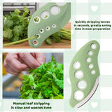 Herb Stripper Tool 2-Pack, 9-Hole Stainless Steel Herb Cutter for Fresh Herbs, Kitchen Leaf Stripping Tool for Kale, Chard, Collard Greens, Thyme, Basil, Rosemary In Australia - Darrahopens