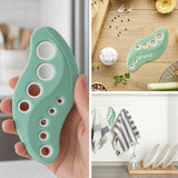 Herb Stripper Tool 2-Pack, 9-Hole Stainless Steel Herb Cutter for Fresh Herbs, Kitchen Leaf Stripping Tool for Kale, Chard, Collard Greens, Thyme, Basil, Rosemary