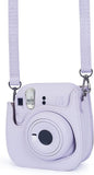 Instant Mini 12 Protective Camera Case for Fujifilm Instax Mini 12/11,Premium PU Leather Camera Bag Cover with Pocket and Removable&Adjustable Strap (Lilac Purple) In Australia - Darrahopens