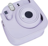 Instant Mini 12 Protective Camera Case for Fujifilm Instax Mini 12/11,Premium PU Leather Camera Bag Cover with Pocket and Removable&Adjustable Strap (Lilac Purple)
