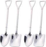 4-sets Creative Spoon Stainless Steel Shovel Spoons for Desserts Ice Cream Watermelon and Mixing Novelty Funny Spoon Silver 1 In Australia - Darrahopens