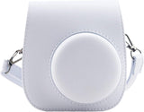 Protective Case Compatible with Fujifilm Instax Mini 12 11 9 8 Instant Film Camera with Pocket and Adjustable Strap (White) In Australia - Darrahopens