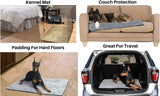 Extra Large Dog Crate Mat – Waterproof, Non-Slip, Machine Washable Crate Mat – Soft, Durable Kennel Mat for Dogs – Pet Bed for Crates, Travel or Home Use - Extra Large (Grey)