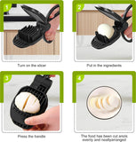 Fruit Slicer, Strawberry, Banana, Kiwi Cutter, Egg Slicer for Hard Boiled Eggs, for Fruit Sausages, Cucumbers, Mushroom Cutter, Rapid & Safe Slicing Kitchen Gadgets