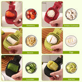 Fruit Slicer, Strawberry, Banana, Kiwi Cutter, Egg Slicer for Hard Boiled Eggs, for Fruit Sausages, Cucumbers, Mushroom Cutter, Rapid & Safe Slicing Kitchen Gadgets