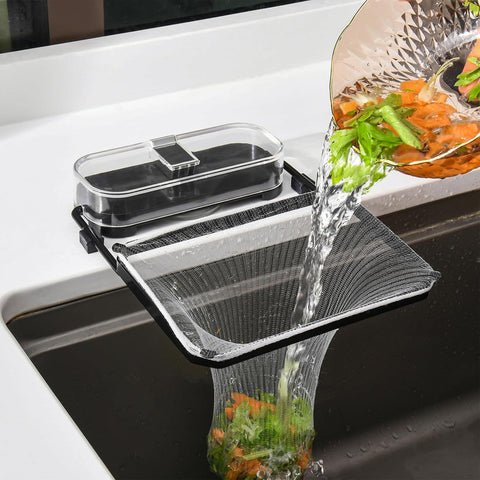 Kitchen Sink Drain Strainer Basket Holder - 50 Mesh Net Bags for Food Scraps, Kitchen Sink Food Catcher & Garbage Disposal Strainer (black) In Australia - Darrahopens
