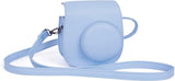 Instant Mini 12 Protective Camera Case for Fujifilm Instax Mini 12/11,Premium PU Leather Camera Bag Cover with Pocket and Removable&Adjustable Strap (Pastel Blue)