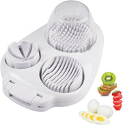 3 In 1 Egg Slicer For Hard Boiled Eggs, Strawberry Slicer Grape Cutter, 2025 New Stainless Steel Dicer Egg Slicer Dishwasher Safe, Fruit Cutter For Egg Strawberry Mushroom