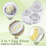 3 In 1 Egg Slicer For Hard Boiled Eggs, Strawberry Slicer Grape Cutter, 2025 New Stainless Steel Dicer Egg Slicer Dishwasher Safe, Fruit Cutter For Egg Strawberry Mushroom