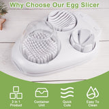 3 In 1 Egg Slicer For Hard Boiled Eggs, Strawberry Slicer Grape Cutter, 2025 New Stainless Steel Dicer Egg Slicer Dishwasher Safe, Fruit Cutter For Egg Strawberry Mushroom