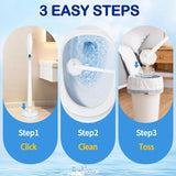 50 Count Toilet Wand Refills - Upgrade Fiber Toilet Brush, 5X Cleaning Power Toilet Scrubber Refill, Bathroom Cleaning Supplies, No Falling Apart | Fresh Fragrance