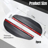 2PCS Car Mirror Rain Visor Eyebrow, Waterproof Exterior Rear View Mirror Rain Eyebrows for Cars, Auto Side Rearview Mirrors Rainproof Guard, Car Accessories for Most Vehicles (Carbon Fiber) In Australia - Darrahopens