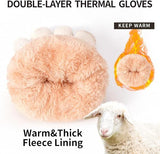 2 Pack Women's Winter Warm Touch Screen Gloves Womens Thermal Cable Knit Wool Fleece Lined Glove for Cold Weather