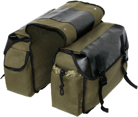 Bike Rack Bag Black Green Khaki Bicycle Panniers Bike Saddle Rear Rack Bag for Grocery Shopping Commuter Cycling Trip