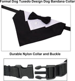Formal Dog Tuxedo, Wedding Dog Collar with Bow Tie, Adjustable Pet Wedding Collar Bandana for Small Medium Large Dogs Large In Australia - Darrahopens