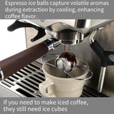 Upgrade 2 Pack Espresso Frozen Ball for Espresso Coffee, Stainless Steel Espresso Chilling Ball Espresso Cooler Espresso Machine Accessories