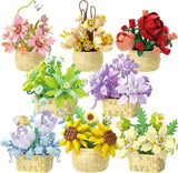 8 Pieces Flower Block Set, Plant and Succulent Toys，Birthday Gift for Women and Girls As a Decoration or Adult Block Toy Valentine's Day Gifts for Boyfriends and Girlfriends In Australia - Darrahopens