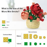 8 Pieces Flower Block Set, Plant and Succulent Toys，Birthday Gift for Women and Girls As a Decoration or Adult Block Toy Valentine's Day Gifts for Boyfriends and Girlfriends In Australia - Darrahopens