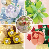 8 Pieces Flower Block Set, Plant and Succulent Toys，Birthday Gift for Women and Girls As a Decoration or Adult Block Toy Valentine's Day Gifts for Boyfriends and Girlfriends In Australia - Darrahopens