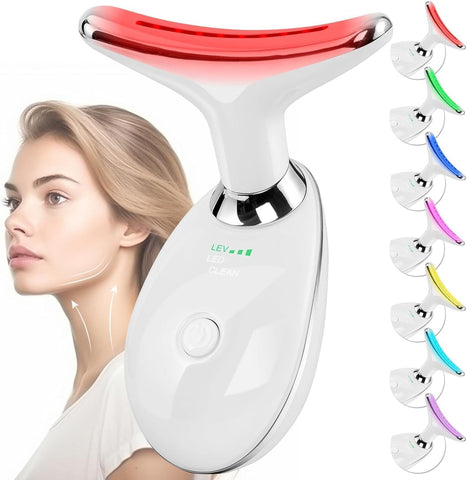 Facial Massager Face and Neck, Face 𝖲 culpting Wand Tool with 7 Color - Birthday, Christmas, Mothers Day, Valentines Day Gifts for Her Women Mom Best Friend Wife Teacher (White) In Australia - Darrahopens