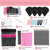 Disposable Makeup Applicators Kit with Triangle Puff Mixing Palette, Artist Supplies Disposable Mascara Wands, Lip Brushes, Hair Clips Powder Puffs for Face with Storage Box In Australia - Darrahopens