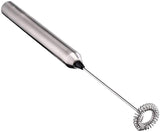 Milk Frother Handheld Electric Milk Foamer Portable Mini Mixer Machine Stainless Steel Touch Handheld Espresso Mixer Battery Operated Frother Coffee Stirrer Maker for Hot Chocolate Coffee