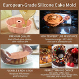 silicone cake pan, silicone Cake Molds, Bakeware Non Stick 10 inch Pan for Jello,Gelatin,cake, Silicone Baking Molds for Cakes, Round Baking Pan (3 packs) In Australia - Darrahopens
