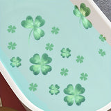6Pcs Waterproof Frosted Anti Slip Bathtub Stickers, Four Leaf Clover Pattern Bathroom Stickers